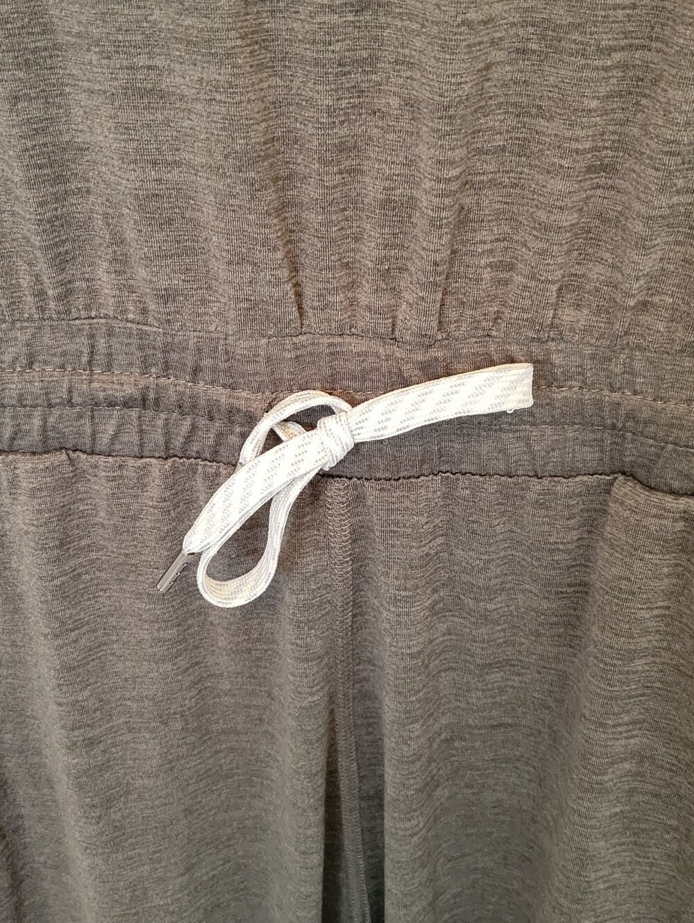 Vuori Halo Essential Jumpsuit Large Heathered Taupe Brown Lounge Jogger Pockets - Picture 5 of 9